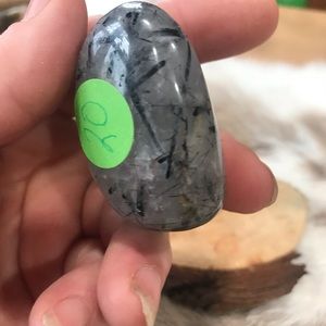 Black tourmaline palm stone(sold)